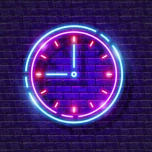 تابلو نئون آماده طرح ساعت - کد Other002