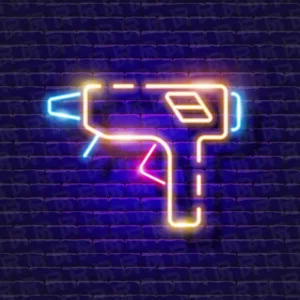 تابلو نئون آماده چسب تفنگی - کد Other004