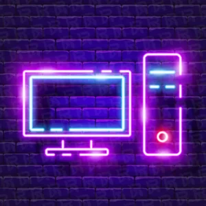 تابلو نئون آماده طرح کامپیوتر - کد Other005