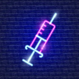 تابلو نئون آماده طرح آمپول - کد Pharmacy008