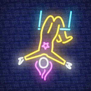 تابلو نئون آماده طرح بندباز - کد PlayHouse001