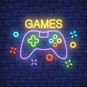 تابلو نئون آماده طرح گیم پد - کد PlayHouse002