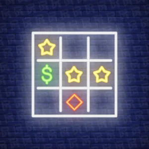 تابلو نئون آماده طرح بازی دوز - کد PlayHouse003