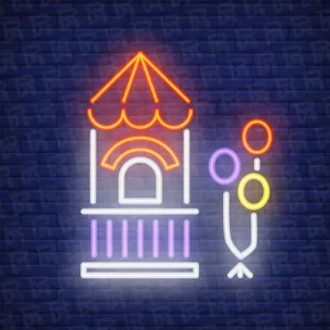 تابلو نئون آماده طرح شهر بازی - کد PlayHouse005