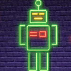 تابلو نئون طرح ربات - کد School006