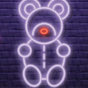 تابلو نئون طرح خرس عروسکی - کد School009