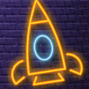 تابلو نئون طرح موشک - کد School010