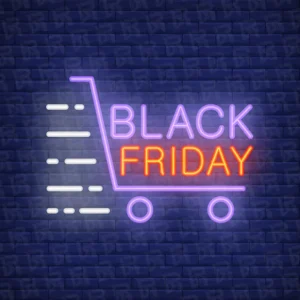 تابلو نئون طرح بلک فرایدی - کد Shop005