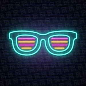 تابلو نئون طرح عینک - کد Shop013